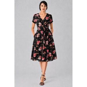 eshakti formal dresses | | Eshakti Womens Dress 8w Black Blue Embroidered Polka Dots Stretch Casual Pocket cf-womens-size-euro-41-5-us-10